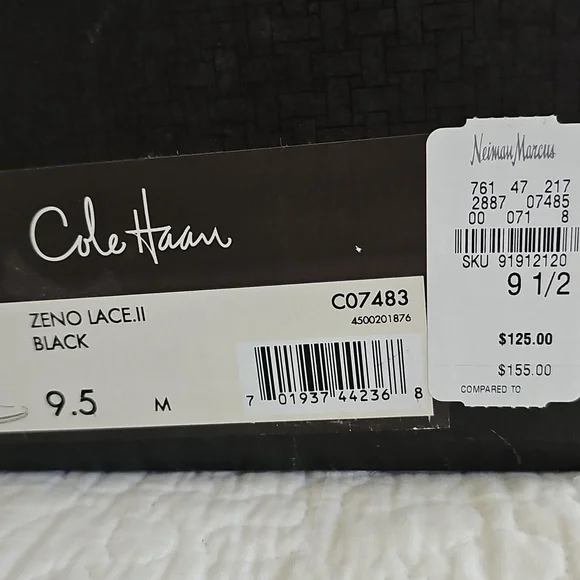 Cole Haan Men's Zeno Lace II Oxford Black Shoes 9.5 M - Picture 14 of 15